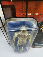 1977 Kenner Star Wars See-Threepio C-3PO 12 Back-C vintage sealed action figure on original card with bright gold figure and early Star Wars cardback