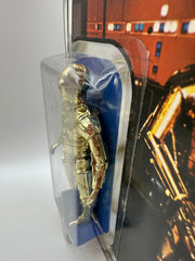 1977 Kenner Star Wars See-Threepio C-3PO 12 Back-C vintage sealed action figure on original card with bright gold figure and early Star Wars cardback