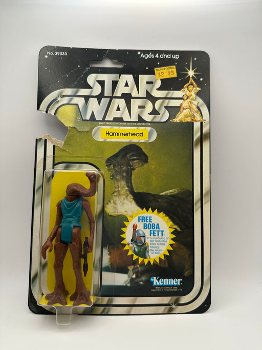 1978 Kenner Star Wars Hammerhead 12 Back-B Free Boba Fett Offer vintage sealed action figure with clear bubble