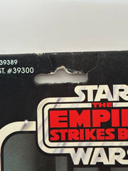 1980 Kenner Star Wars Imperial Commander 41 back MOC front view with clear bubble
1980 Kenner Imperial Commander figure close-up in sealed blister with blaster accessory
Vintage Star Wars ESB Imperial Commander punched card with wear and Toys R Us sticker
Star Wars Imperial Commander 41 back cardback Collect All 41 Made in Hong Kong
Imperial Commander bubble side view showing denting near top of blister