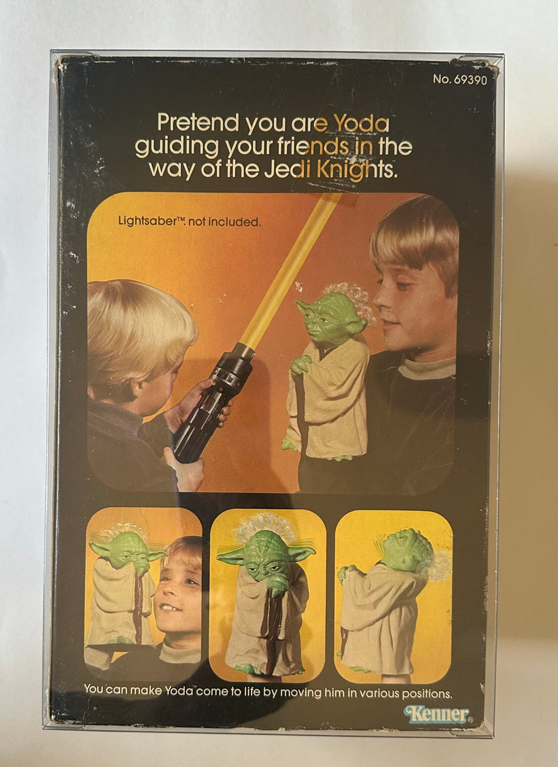 Vintage 1980 Kenner Star Wars The Empire Strikes Back Yoda Hand Puppet complete in original box with ESB packaging and display case