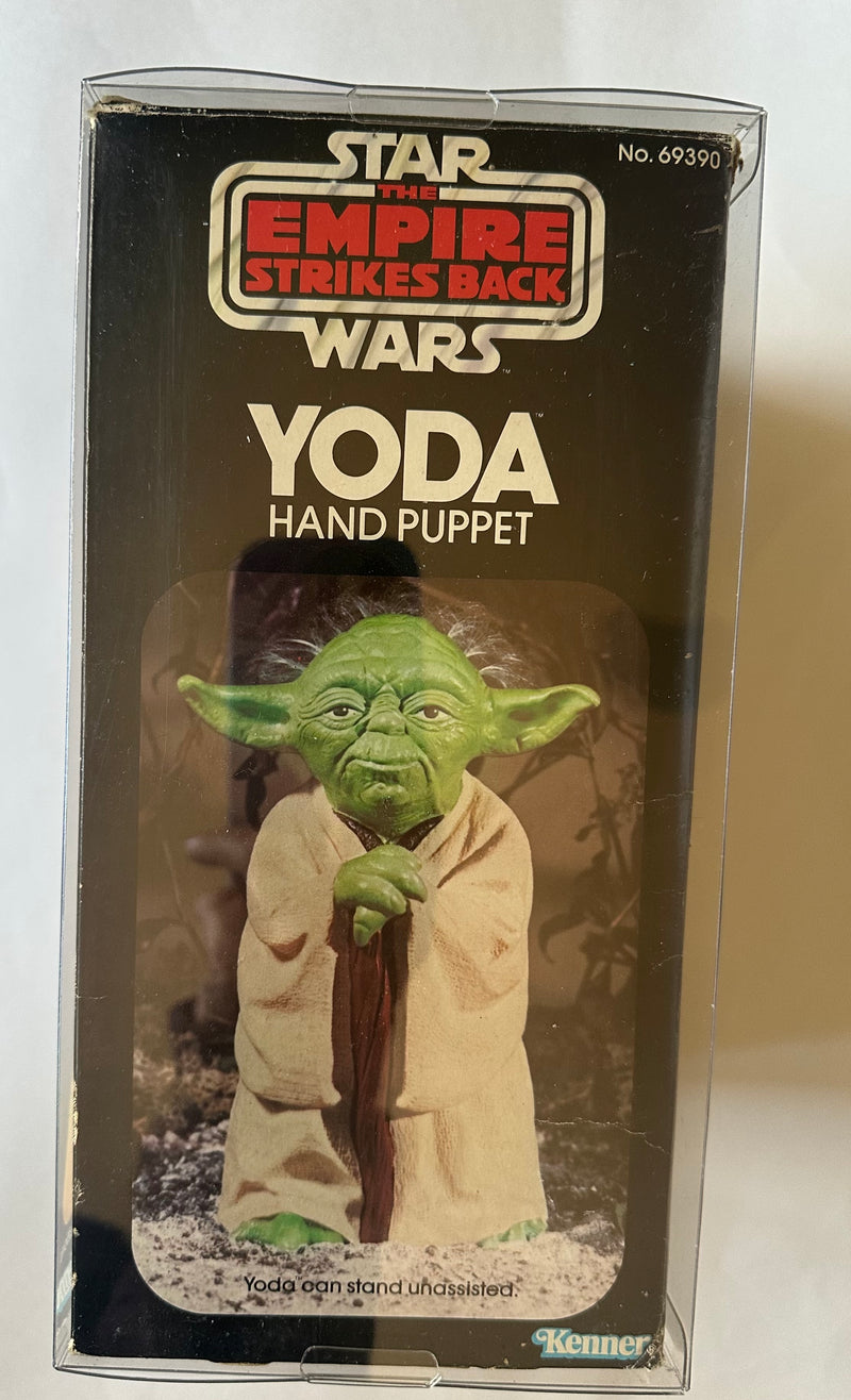 Vintage 1980 Kenner Star Wars The Empire Strikes Back Yoda Hand Puppet complete in original box with ESB packaging and display case