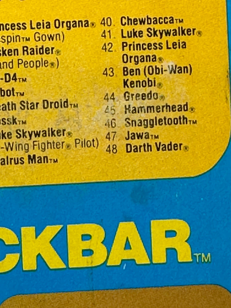 1980 Kenner Star Wars Cloud Car Pilot 48 back MOC with Revenge of the Jedi offer on card front