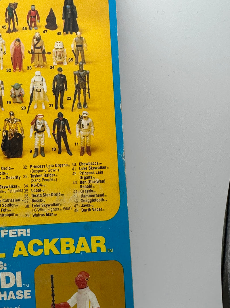 1980 Kenner Star Wars Cloud Car Pilot 48 back MOC with Revenge of the Jedi offer on card front