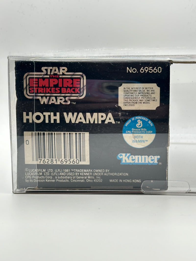 Vintage 1981 Kenner Star Wars Empire Strikes Back Hoth Wampa figure with original box and proof-of-purchase seal