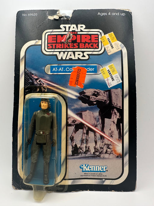 1982 Kenner Star Wars AT-AT Commander action figure factory sealed on original Empire Strikes Back 48-back card with weapon accessory