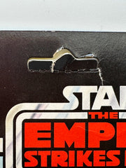 vintage 1982 kenner star wars 4 lom esb 48 back moc front view clear bubble
4 lom figure sealed bubble close up vintage kenner star wars esb
esb 48 back hanger area unpunched with wear around punch detail
vintage star wars revenge of the jedi anakin offer sticker close up
kenner 4 lom bubble side profile clear bubble sealed no lifting
vintage star wars card back collect all 48 4 lom figure