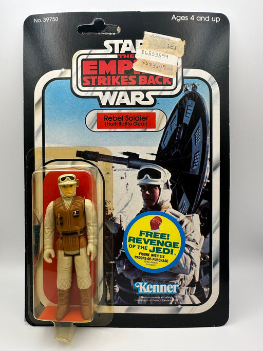 1982 Kenner Star Wars Rebel Soldier Hoth Battle Gear ESB 48 Back MOC action figure with Revenge of the Jedi offer sticker
