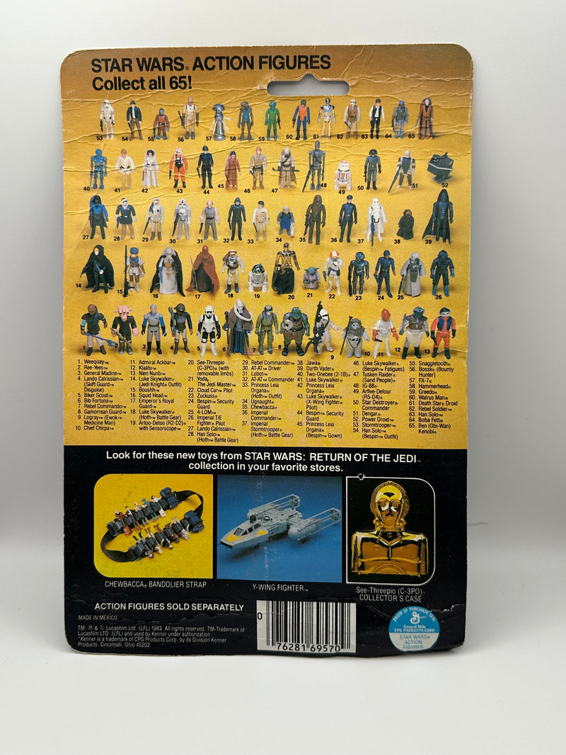 1983 Kenner Star Wars Gamorrean Guard 65 back MOC with clear bubble vintage figure