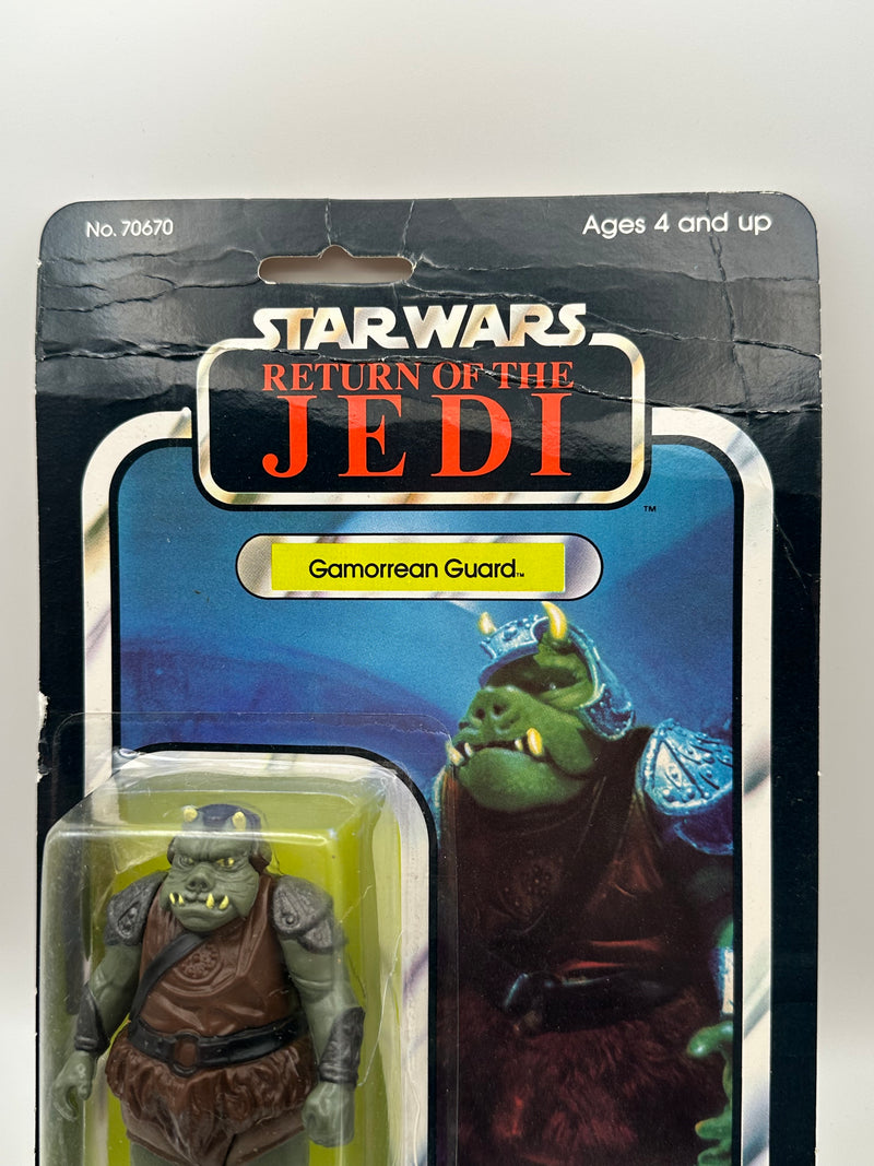1983 Kenner Star Wars Gamorrean Guard 65 back MOC with clear bubble vintage figure