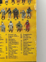 1983 Kenner Star Wars B-Wing Pilot MOC front view 77 back card
Vintage Star Wars B-Wing Pilot sealed figure bubble close-up
Return of the Jedi B-Wing Pilot cardback collect all 77 layout
Kenner B-Wing Pilot figure bubble clarity and yellowing detail
Star Wars B-Wing Pilot card edge wear and corner condition close-up
Vintage Kenner Star Wars cardback figure lineup detail 77 back
B-Wing Pilot punch hole condition close-up vintage Kenner
1983 Kenner B-Wing Pilot packaging back barcode and proof of purchase sea