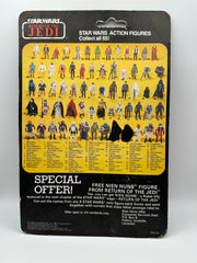 1983 Kenner Star Wars Klaatu 65 back Palitoy UK card mint on card with Nien Nunb offer