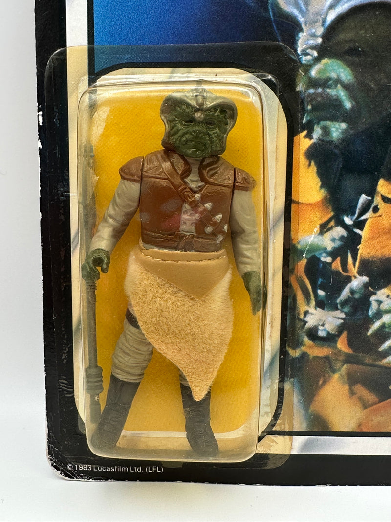1983 Kenner Star Wars Klaatu 65 back Palitoy UK card mint on card with Nien Nunb offer