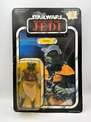 1983 Kenner Star Wars Klaatu 65 back Palitoy UK card mint on card with Nien Nunb offer