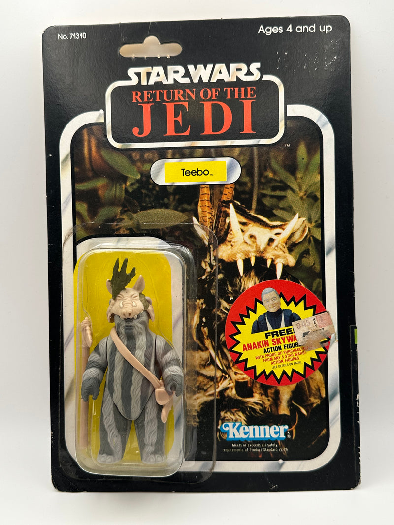 1983 Kenner Star Wars Teebo 79 back MOC sealed vintage action figure with Anakin offer sticker Return of the Jedi