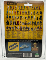 1983 Kenner Star Wars Squid Head ROTJ 65 Back-B AFA 75 graded vintage carded action figure front view