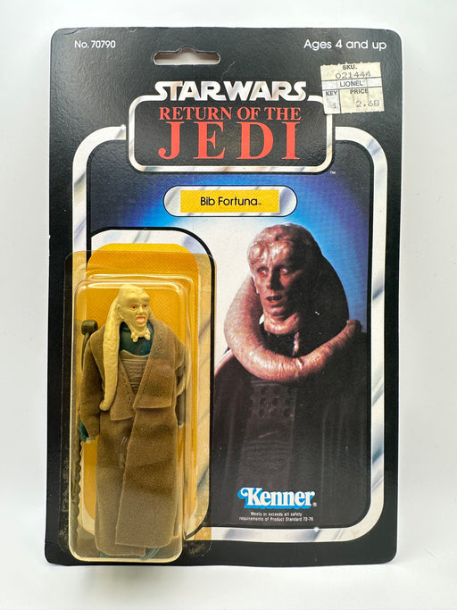 1983 Kenner Star Wars Bib Fortuna ROTJ 65 Back MOC sealed vintage action figure with yellow bubble and clean punch