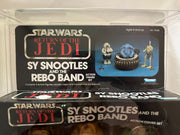 1983 Kenner Star Wars Return of the Jedi Sy Snootles and the Rebo Band Action Figure Set unpunched boxed collectible with original figures and accessories