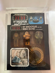 1983 Kenner Star Wars Return of the Jedi Sy Snootles and the Rebo Band Action Figure Set unpunched boxed collectible with original figures and accessories