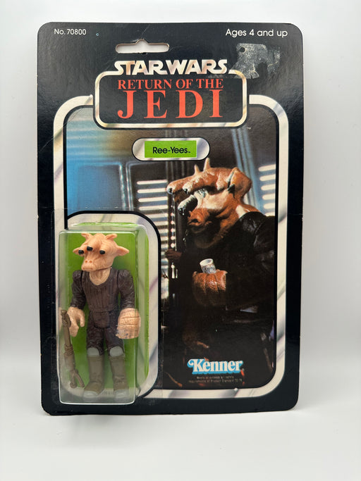 1983 Kenner Star Wars Ree-Yees 65 Back vintage sealed action figure on original Return of the Jedi card