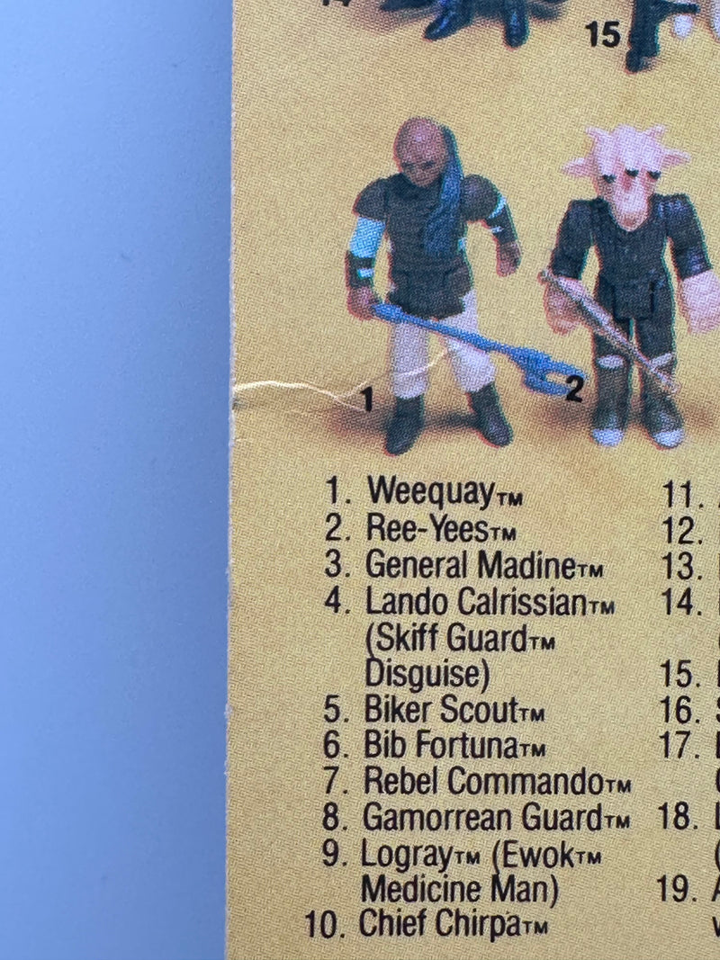1983 Kenner Star Wars Ree-Yees 65 Back vintage sealed action figure on original Return of the Jedi card