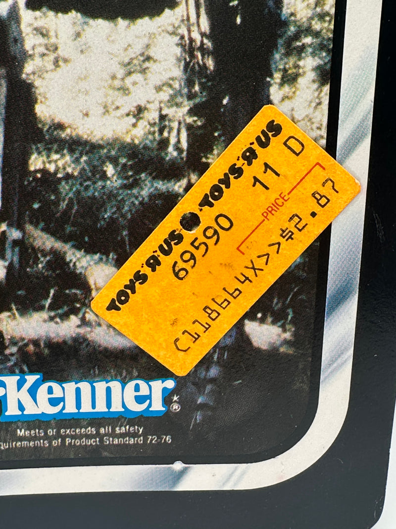 1983 Kenner Star Wars Return of the Jedi AT-ST Driver 77 Back factory sealed MOC action figure with original Toys R Us price sticker