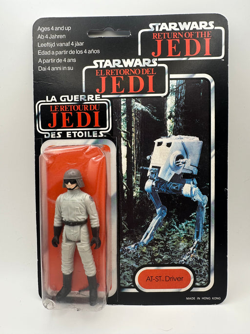 1983 Star Wars ROTJ AT-ST Driver Palitoy Tri-Logo 79 Back MOC sealed vintage action figure on original card with blaster accessory