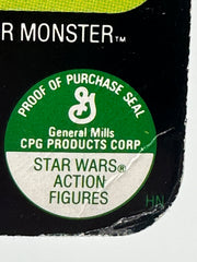 1983 Kenner Star Wars Return of the Jedi Han Solo Trench Coat 77 Back factory sealed MOC action figure with original camouflage trench coat and blaster accessory