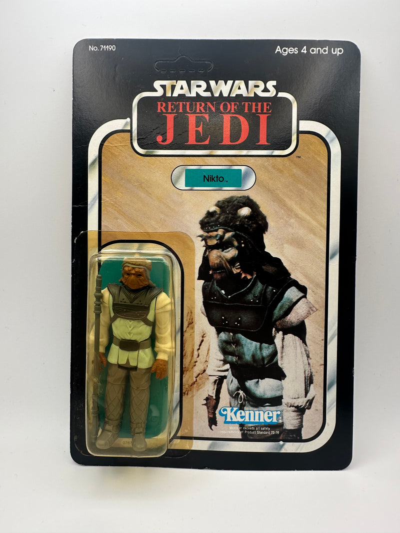Vintage Kenner Star Wars Nikto ROTJ 77 Back Unpunched MOC Figure 1983