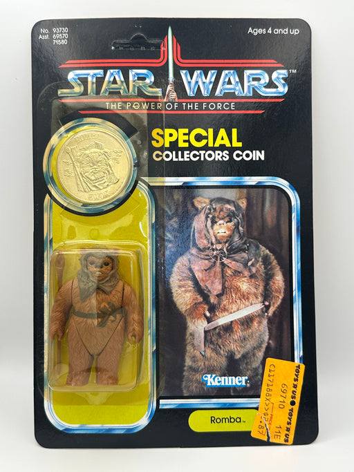 1984 Kenner Star Wars Romba action figure with collector coin.