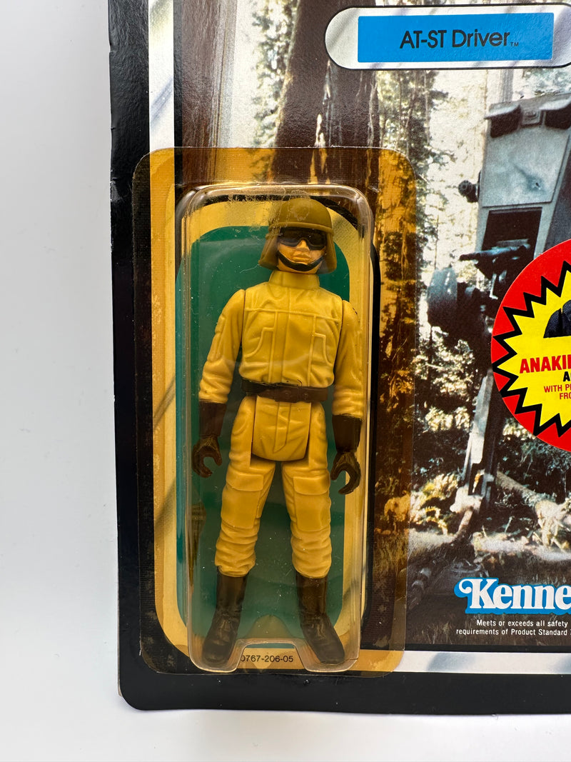 1984 Kenner AT-ST Driver Return of the Jedi 77 Back factory sealed action figure with Anakin Skywalker offer and JCPenney price sticker