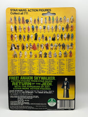 1984 Kenner Star Wars Princess Leia Organa In Combat Poncho ROTJ 77 Back MOC with Anakin Offer Sticker and Clear Punch