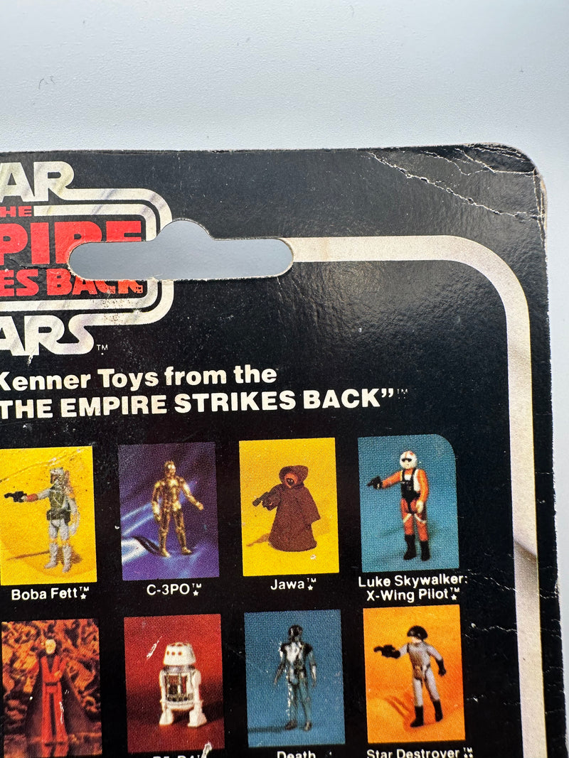 vintage 1980 kenner star wars fx7 medical droid esb 31 back moc cracked bubble sealed edges creasing veining