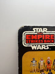 vintage 1982 kenner star wars cloud car pilot 47 back moc front view
twin pod cloud car pilot sealed bubble close up vintage kenner
esb 47 back card hanger area wear around punch detail
vintage star wars card 4 lom offer sticker close up
kenner cloud car pilot bubble side profile yellowing
vintage star wars card back collect all 47 cloud car pilot