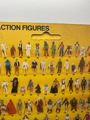 Han Solo Trench Coat ROTJ 77 back unpunched MOC with Anakin sticker front view
Close-up Han Solo figure sealed in original Kenner bubble
Anakin Skywalker offer sticker detail May 30 1985
ROTJ 77 back Collect All 77 lineup
Side profile showing amber bubble tone
Unpunched hanger detail with light stress
Full front Han Solo trench coat MOC
Back of card Kenner checklist