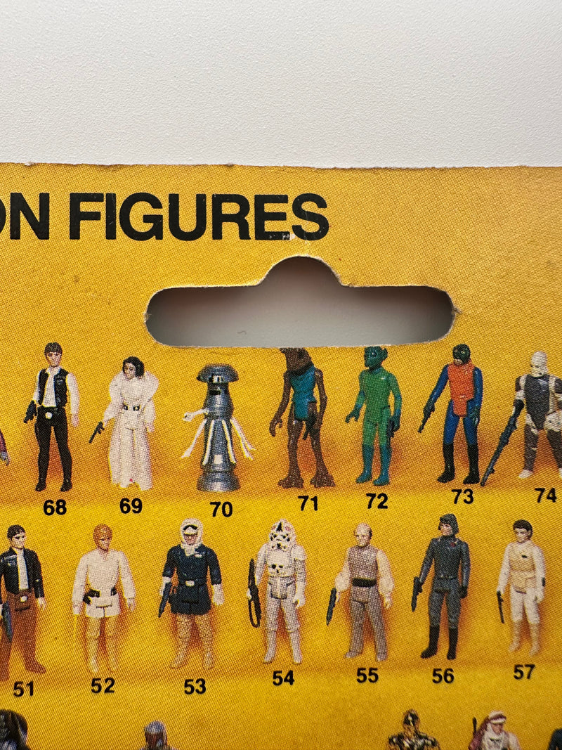 Vintage 1983 Kenner Star Wars Return of the Jedi Arfive-Defour R5-D4 77-back carded action figure with clean punched hang tab