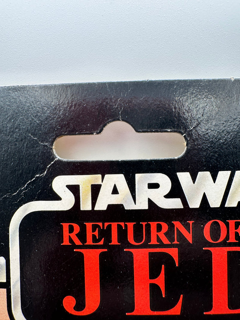 Vintage 1983 Kenner Star Wars Return of the Jedi Arfive-Defour R5-D4 77-back carded action figure with clean punched hang tab